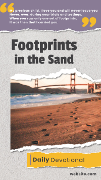 Footprints in the Sand Facebook story Image Preview