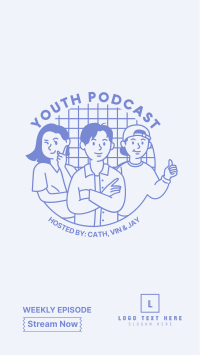 Youth Podcast Facebook Story Design