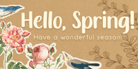 Scrapbook Hello Spring Twitter post Image Preview