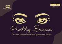 Pretty Brows Postcard Image Preview