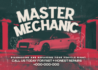 Nostalgia Car Mechanic Postcard Image Preview