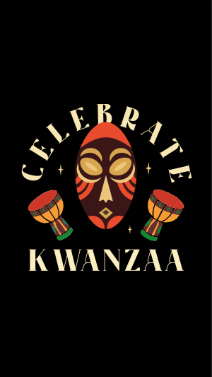 Kwanzaa African Mask  Instagram story Image Preview