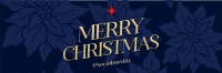 Christmas Greetings Poinsettia Twitter Header Preview