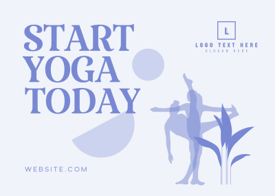 Start Yoga Now Postcard Image Preview