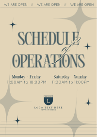 Quirky Operating Hours Poster Preview