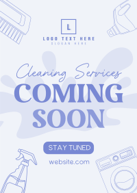 Coming Soon Cleaning Services Poster Image Preview