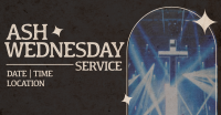 Retro Ash Wednesday Service Facebook Ad Design