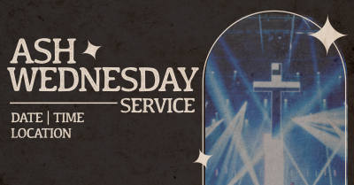 Retro Ash Wednesday Service Facebook ad Image Preview