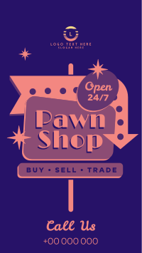 Pawn Shop Sign TikTok Video Design