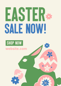 Floral Easter Bunny Sale Flyer Preview