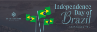 Minimalist Independence Day of Brazil Twitter Header Design