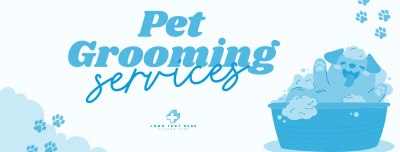 Dog Bath Grooming Facebook cover Image Preview