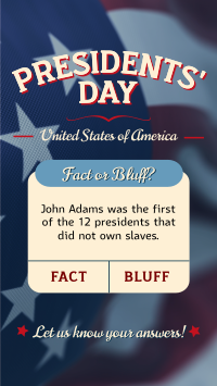 Presidents' Day Quiz  Facebook story Image Preview