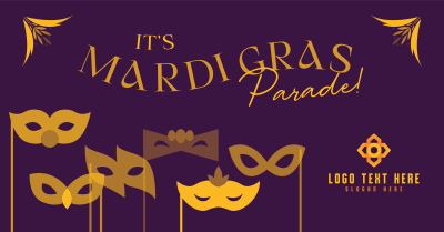 Mardi Gras Masks Facebook ad Image Preview