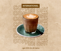 Hot Coffee Day Facebook Post Image Preview