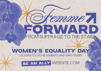 Femme Equality Greeting Postcard Design