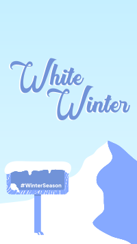 White Winter Facebook Story Design