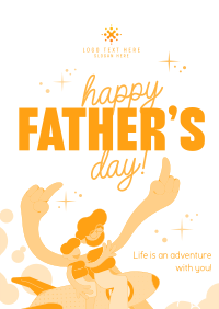 Playful Father's Day Greeting Flyer Image Preview