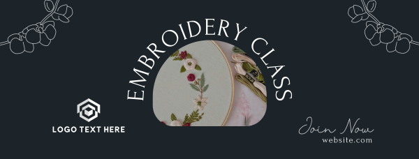 Embroidery Class Facebook Cover Design Image Preview