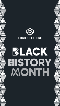 Black History Triangles Facebook Story Design