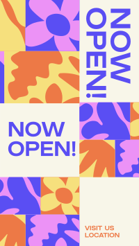 Floral Pattern Now Open Instagram story Image Preview