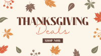 Thanksgiving Autumn Leaves Facebook Event Cover Image Preview