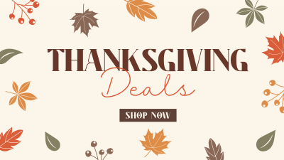 Thanksgiving Autumn Leaves Facebook event cover Image Preview