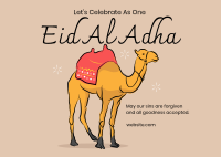 Eid Al Adha Camel Postcard Image Preview