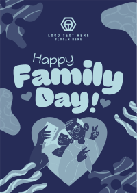Quirkly Doodle Family Poster Design