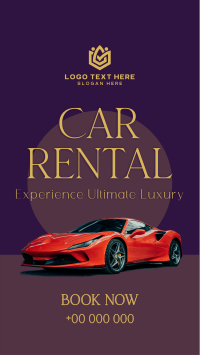 Lux Car Rental Facebook Story Design