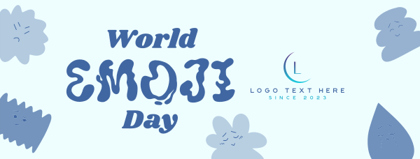 Emoji Day Blobs Facebook Cover Design