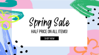 Colorful Spring Sale Facebook event cover Image Preview