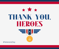 Thank You Heroes Facebook Post Design