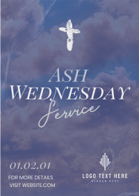 Cloudy Ash Wednesday  Flyer Design