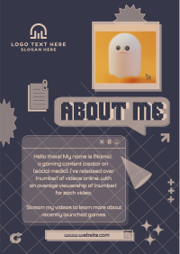 Quirky About Me Gamer  Flyer Image Preview