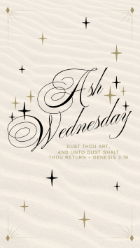 Simple Elegant Ash Wednesday TikTok Video Preview