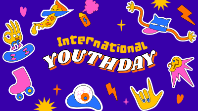 Youth Day Stickers Facebook event cover Image Preview