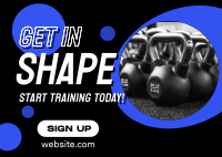 Training Fitness Gym Postcard Design