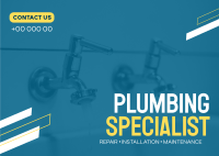 Plumbing Specialist Postcard Image Preview