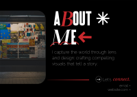 About Me Dark Themed Postcard Image Preview