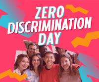Playful Zero Discrimination Day Facebook Post Design
