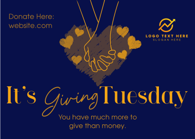Giving Tuesday Hand Postcard Image Preview