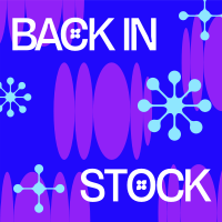 Geometric Back In Stock Instagram Post Preview