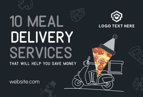 Holiday Pizza Delivery Pinterest Cover Design Image Preview