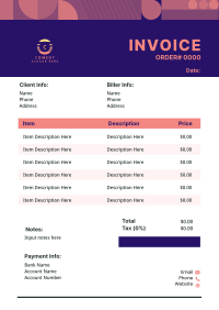 Generic Business Brand Identity Invoice Design