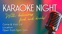 Karaoke Night Bar Facebook Event Cover Design