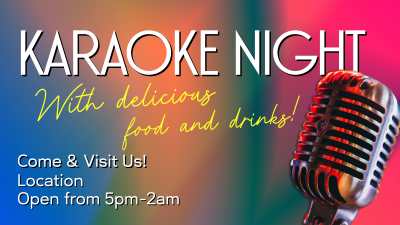 Karaoke Night Bar Facebook event cover Image Preview