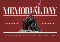 Solemn Memorial Day Postcard Image Preview