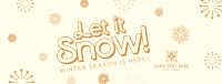 Let It Snow Winter Greeting Facebook Cover Design