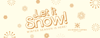 Let It Snow Winter Greeting Facebook cover Image Preview